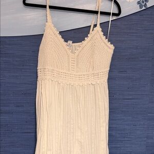 Old Navy Cream Crochet Dress